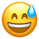 GRINNING FACE WITH SWEAT