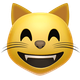 GRINNING CAT WITH SMILING EYES