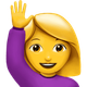 WOMAN RAISING HAND