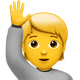 PERSON RAISING HAND