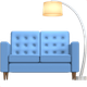 COUCH AND LAMP