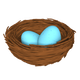 NEST WITH EGGS