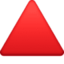 Red Triangle Pointed Up on Facebook