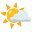 Sun Behind Small Cloud on Google