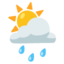 Sun Behind Rain Cloud on Google