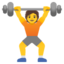 Person Lifting Weights on Google