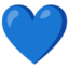 Blue Heart on Google