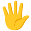 Hand With Fingers Splayed on Google