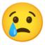 Crying Face on Google