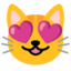 Smiling Cat With Heart-eyes on Google