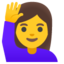 Woman Raising Hand on Google