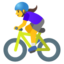 Woman Biking on Google