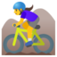 Woman Mountain Biking on Google