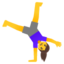 Woman Cartwheeling on Google