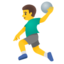 Man Playing Handball on Google