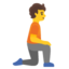 Person Kneeling Facing Right on Google