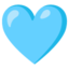 Light Blue Heart on Google