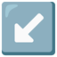 Down-left Arrow on Google