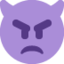 Angry Face With Horns on Twitter