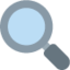 Magnifying Glass Tilted Left on Twitter