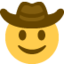 Cowboy Hat Face on Twitter