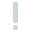 White Exclamation Mark on Twitter